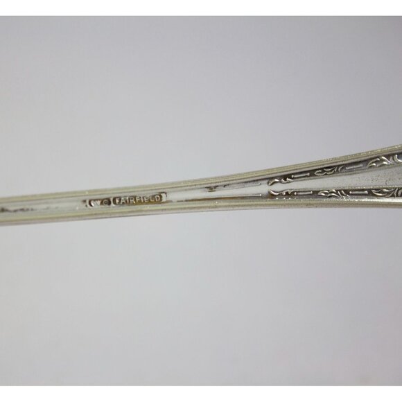 Antique Fairfield Silverplate Iced Tea Spoon Alpha c. 1915 - Picture 8 of 9